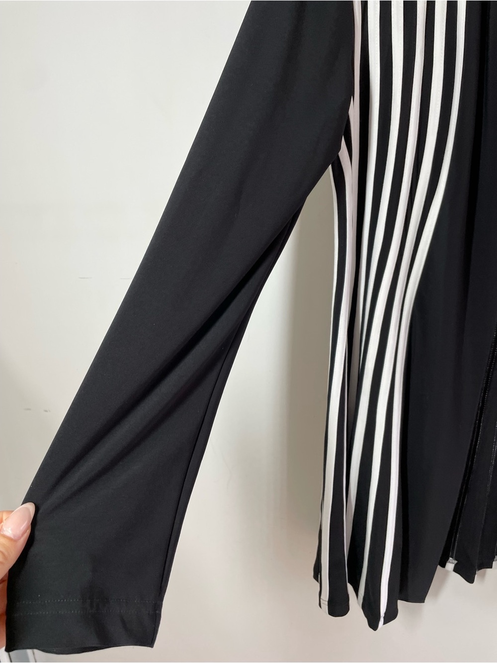 Joseph Ribkoff Black White Striped Open Front Cardigan Minimalist Jacket Size 10 - Picture 8 of 12